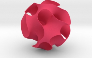 a gyroid - a MO-Labs math object on math-sculpture.com, a shapeways render