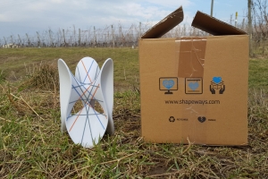 package with a MO-Labs math sculpture in the vineyards