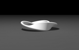 Moebius Strip pendant (1.5 turns) - a MO-Labs math jewelry on Math-Sculpture.com